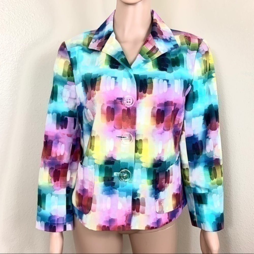 Lafayette 148 NY Sz 10 Multi Color Abstract M